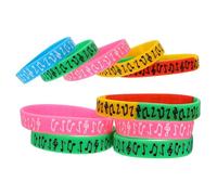 Zerodeko Bracelets Syllable Notes Design, Comfortable to Wear 10pcs Silicone Wrist Bands for Music Festival Suitable for Electric Music Festival