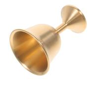 Zerodeko Brass Buddhist Worship Cup Medium Decorative Offering Goblet for Rituals Home Temple Polished Metal with Smooth Surface