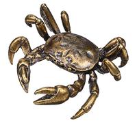 Zerodeko Brass Crab Ornament Desktop Decor Solid Design for Durability with Elegant Appearance and Unique Crab Shape, for Offices and Bedrooms, Versatile Decoration for People Who Love
