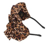 Zerodeko Breathable Knotted Leopard Print Wide Headband for Women Secure Fit Animal Hair Accessory with Soft Ventilated Fabric Stylish Retro Hair Hoop for Makeup Parties Gym Casual Wear