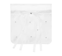 Zerodeko Bride Purse White Fabric Drawstring Bridal Handbag for Weddings and Holy Communion with Sturdy Construction