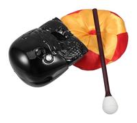 Zerodeko Buddhist Chanting Set 4-Inch Wood Fish Drum Meditation Cushion and Wooden Mallet for Sutra Reciting and Temple Chanting Supplies