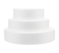 Zerodeko Cake and Lightweight Foam Models Bakery 3pcs White Photography Props Can be Painted Easy to Cover for Decor Wedding Party