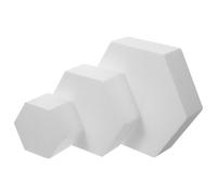 Zerodeko Cake Models Fake Cake Dummies Lightweight 3pcs Portable Foams Hexagon for Baking Crafting and Manual Homework Beginners Families