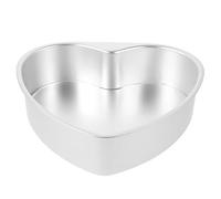Zerodeko Cake Mould, Smooth Nonstick Aluminium Alloy Heart Shaped Baking Pan with Removable Bottom Silver Cake Mold for Baking for Romantic and Occasions