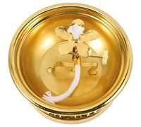 Zerodeko Camping Lanterns Brass Oil Lamp Kerosene Lamp Butter lamp Diwali Buddha Ghee Lamp Holder Tibetan Copper Oil Lamp Altar Supplies for Meditation Buddha Altar Golden Home Decor