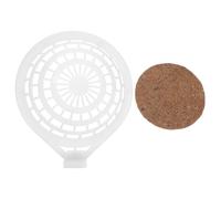 Zerodeko Canary Breeding Nest 2pcs Plastic Round Nests with Nesting Material Organizer for Small Birds in Aviary and Home