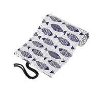 Zerodeko Canvas Pencil Roll Wrap with 48 Slots Portable Cotton-Linen Drawing Pencil Organizer Saury Pattern Suitable for Artists and Students Multifunctional Storage Pouch and Sketching Supplies