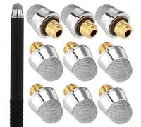 Zerodeko Capacitive Stylus Pen Replacement Tips 10Pcs M5 External Thread 6.4Mm Fiber Cloth Head for Low Pressure Writing on Capacitive Screens