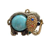Zerodeko Car Air Freshener Clip with Rhinestone Alloy Perfume Diffuser Vintage Elephant Shape Elegant Aromatherapy Stone for Auto Vehicle Decoration and Odour Elimination