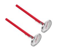 Zerodeko Car Easy Installation for Air Conditioner with Mechanical Temperature Gauge Red Interior Car Clock Vehicle Dashboard Accessory