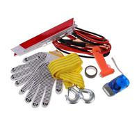 Zerodeko Car Roadside Emergency Tool Kit with 8 Essential Pieces for Vehicle Preparedness, Multifunctional Automotive Safety Equipment Including Warning Light and Safety Hammer for Roadside