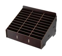 Zerodeko Cell Phone Storage Box with Multipurpose Storage Organizer Wooden 30 Compartments Desktop Mobile Phone Holder Easy Assembly for Office and School Use