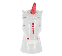 Zerodeko Ceramic Fantasy Creature Cocktail Cup 350ml White Water Drinking Cup with Unique Shape and Excellent Stability, Safe and Healthy Bar Drinkware for Home and Party Use