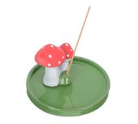 Zerodeko Ceramic Incense Stick Holder Mushroom-shaped Decorative Burner for Home Office Zen Meditation Relaxation Air Purification Desktop Ornament