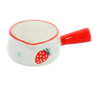 Zerodeko Ceramic Saucepan with Lid Enamel Cute Milk Pot with Handle Nonstick Small Pot Mini Butter Warmer Non Stick Cookware Nonstick Frying Pan for Home Kitchen Assorted Color
