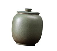 Zerodeko Ceramic Tea Canister with Sealed Storage for Sugar and Grain, Elegant Shape and Creative Design, for Desktop Decoration and Home Use, Multi-functional Tea Jar