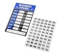 Zerodeko Changeable Store Hours Sign with Adhesive Backing Writable Business Opening and Closing Display Fade-resistant Open Closed Sign for Shops and Offices