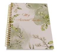 Zerodeko Check Register Book for Personal and Business Use, Financial Record Organizer Ledger with Vine Pattern Cover, Accounting Budget Planner for Small Business Banking