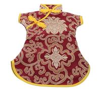 Zerodeko Chinese Style Wine Bottle Pouch with Unique and Refined Fabric Design, Decorative Wine Bottle Bag for Birthday and Festival Wrapping