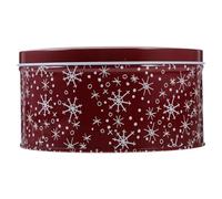 Zerodeko Christmas Cookie Tins with Lids Round present Tins Christmas Baking Cake Container for Storing Patisseries Snack Chocolate present