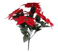 Zerodeko Christmas flannel decorate christmas silk poinsettia outdoor artificial flowers faux Christmas potted plant christmas tree iron wire