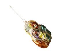 Zerodeko Christmas Garland Pe Xmas Tree Hanging Ornaments Glass Holy Family Pendant Xmas Decor for Your Home Random Color