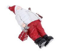 Zerodeko Christmas Santa Claus Figurine Resin Sculpture Intricate Desktop Xmas Decoration for Home and Office Adaptable Seasonal Tabletop Ornament Celebrating Festive Joy and Holiday Spirit