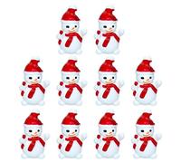 Zerodeko Christmas Snowman Decorations, Mini the Snowman Christmas Cake Decorations, Christmas Crafts for Christmas Home Party Table Centerpieces, 10PCS