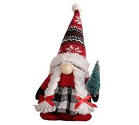 Zerodeko Christmas Tree Hugging Gnome Ornament Cute Male Tabletop Decoration Multi Functional Indoor Holiday Decor for Festive Xmas Atmosphere