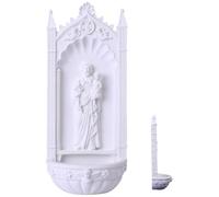 Zerodeko Classic Resin Jesus Figurine, White Religious Decor for Home Shelf | Sturdy Structure, Lightweight Break Resistant Finish, Simple Generous Styling, Church Display and Wall Decor