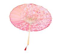 Zerodeko Classical Oil Paper Umbrella Japanese Dance Decorative Prop Cherry Blossoms Chinese Silk Cloth Umbrella Wedding Party