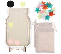 Zerodeko Classroom Reward Jar with Star Design 14X21Cm Incentive Jar for Boys for Behavior and Motivation in School and Home Use