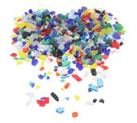 Zerodeko Colored Irregular Glass Blocks for DIY Crafts and Jewelry Making Microwave Kiln Friendly Fused Glass Pieces for Vase Fillers and Art Projects Bag