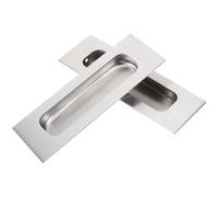 Zerodeko Concealed Cabinet Door Pulls 2Pcs Recessed Metal Handles for Furniture Sliding Doors Embedded Flush Design for Kitchen Cupboards