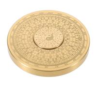 Zerodeko Copper Chinese Compass Mini Compass Souvenir Brass Bagua Compass Smooth Rotation and Compact Design for Office and Collectible Decoration 2.3 Inch Golden