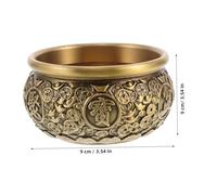 Zerodeko Copper Feng Shui Treasure Bowl Classic Brass Cornucopia Basin for Wealth Prosperity Home Office Decor Artistic Chinese Ornament Money Storage Copper Ritual Container