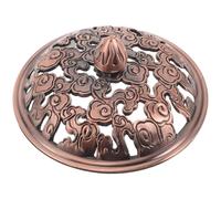 Zerodeko Copper Incense Cover with Intricate Vintage Patterns, Sturdy and Artistic Candle Shield Enhancing Atmosphere for Home and Office Décor