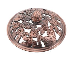 Zerodeko Copper Incense Cover with Intricate Vintage Patterns, Sturdy and Artistic Candle Shield Enhancing Atmosphere for Home and Office Décor