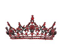 Zerodeko Cosplay Ghost Bride Tiara, Gothic Style Blue Rhinestone Crown | Ghost Bride Headband, Detailed Rhinestones, for Anime Cosplay Conventions and Dark Themed Costume Parties