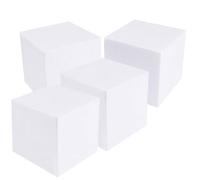 Zerodeko Craft Blocks Square Cube Set Can be Painted and Sanded Foam White 4pcs for DIY Arts and Crafts for Crafting and Wedding Decorations