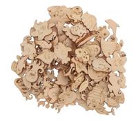 Zerodeko Craft Supplies Ocean Animal Shaped 200pcs Wooden Slices with Smooth and Ready to Paint for Wish Cards and Lettering Projects