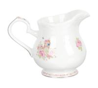Zerodeko Creamer Pitcher with Handle Small Jug with Shape Ceramic for Home and Bars, White and 180ml Capacity, Suitable for Holding Sugar or Vinegar
