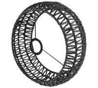 Zerodeko Creates A Beautiful View Suitable for E27 Light Holder Rustic Farmhouse Ceiling Lampshade in Black Iron and Hemp Rope and Fills The Monotonous Space, for Home Or Hotel Decoration