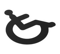 Zerodeko Creative Acrylic Disabled Wheelchair Toilet Sign Bathroom Door Sticker with Smooth Edges Fade-resistant Restroom Guide for Home and Public Washrooms