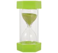 Zerodeko Creative Hourglass Timer Flowing with Sand Effect and Glass Multi-function 5-minute Light Green Tabletop Clock for Mealtime and Learning