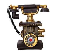 Zerodeko Creative Resin Phone Model Retro Style Decoration for Home Shop Cute Old Fashioned Piggy Bank Ornament