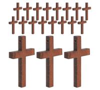 Zerodeko Cross Look Crafts Wood for Small Wooden Charms 40pcs Rustic Pendants with Unique for Seasonal and Handmade Decor Creations
