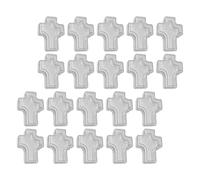 Zerodeko Cross Shaped Box, 20pcs Cross Rosary Box Mini Clear Plastic Containers Jewelry Keepsake Trinket Storage Boxes First Holy Communion for Small Jewelry