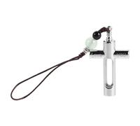 Zerodeko Crucifix Keepsake Vintage Pendant Glass 2pcs Hourglass Urn Metallic Ashes Dual Purpose Memorial Tube Cremation Jewelry Remembrance for Men Women